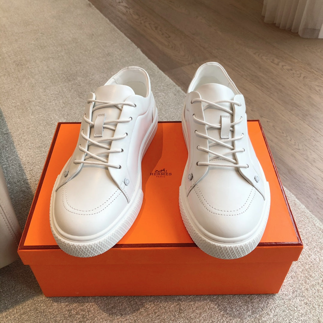 HERMES IRWIN SNEAKER WHITE CALFSKIN
