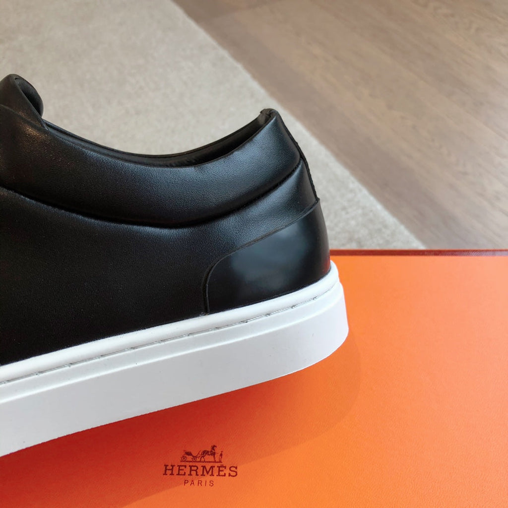 HERMES IRWIN SNEAKER BLACK CALFSKIN