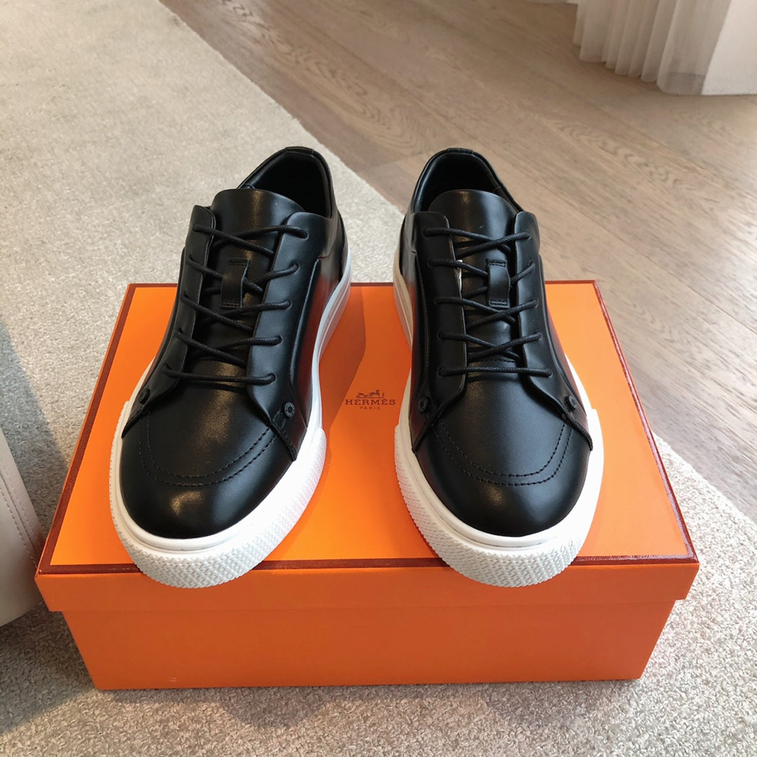 HERMES IRWIN SNEAKER BLACK CALFSKIN