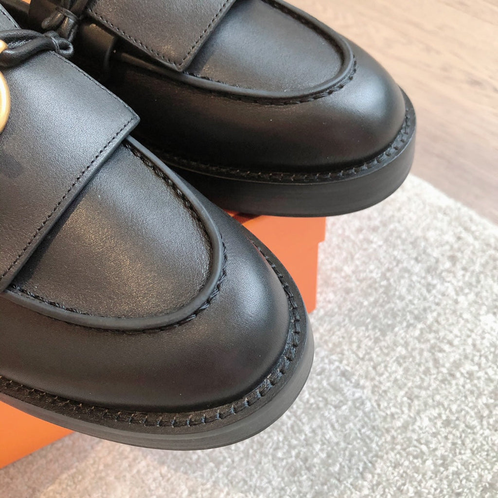 HERMES IMPACT LOAFER 25 BLACK CALFSKIN