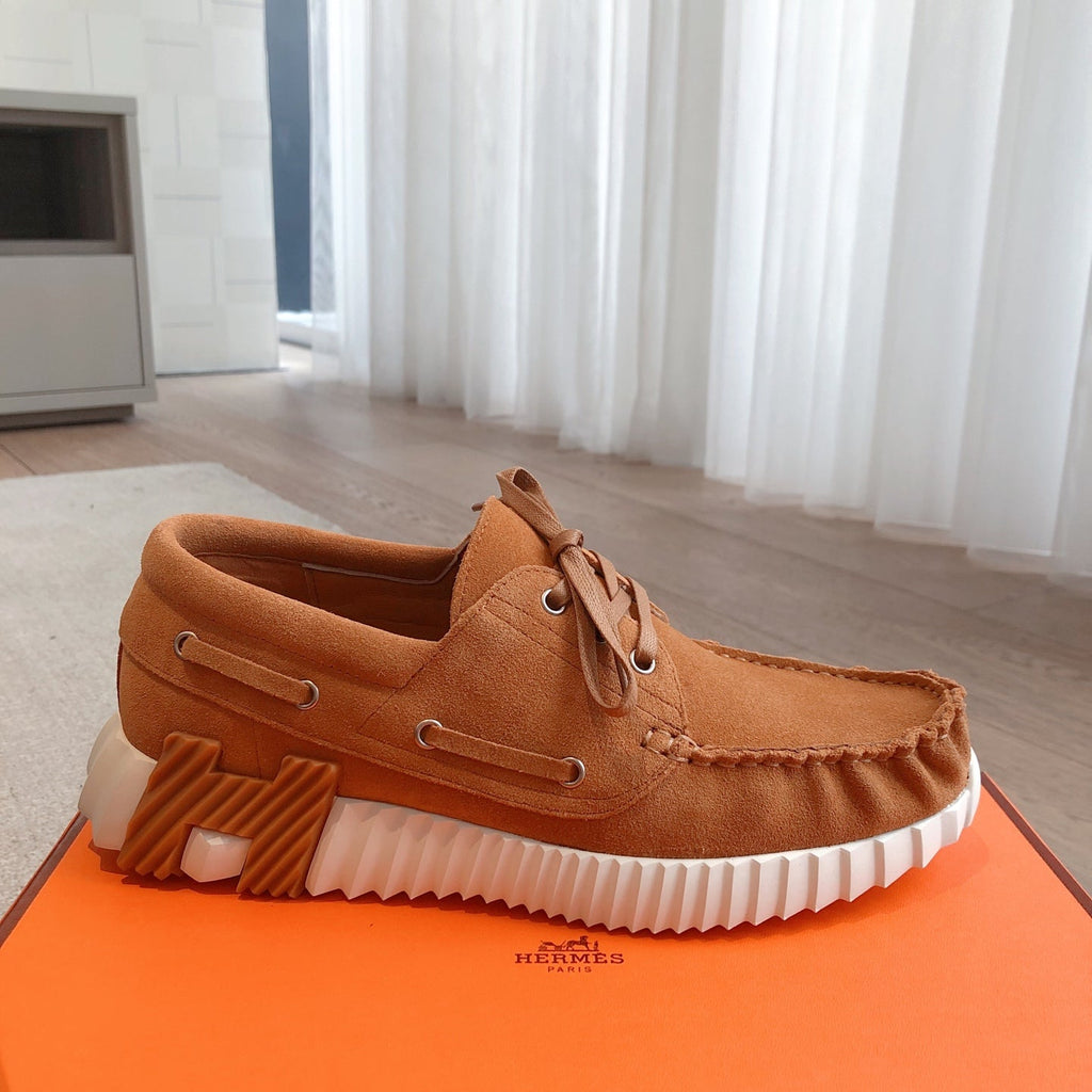HERMES KETCH SNEAKER IN BRONZE BROWN SUEDE