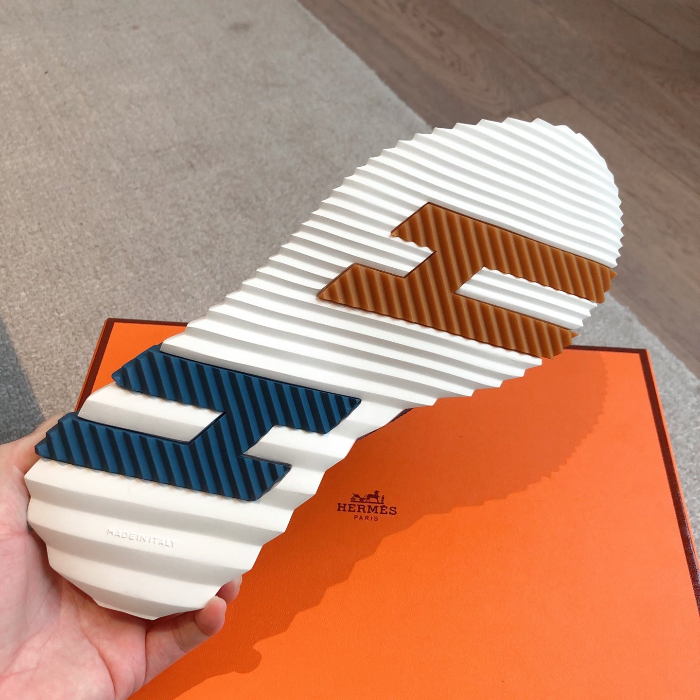 HERMES KETCH SNEAKER IN ROYAL BLUE SUEDE