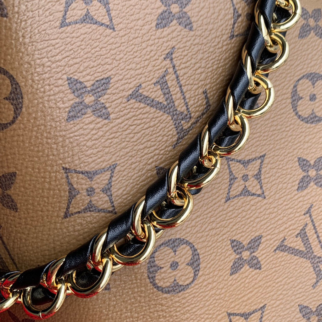 LOUIS VUITTON NOÉ TRUNK 23 IN BROWN MONOGRAM REVERSE CANVAS GOLD HARDWARE
