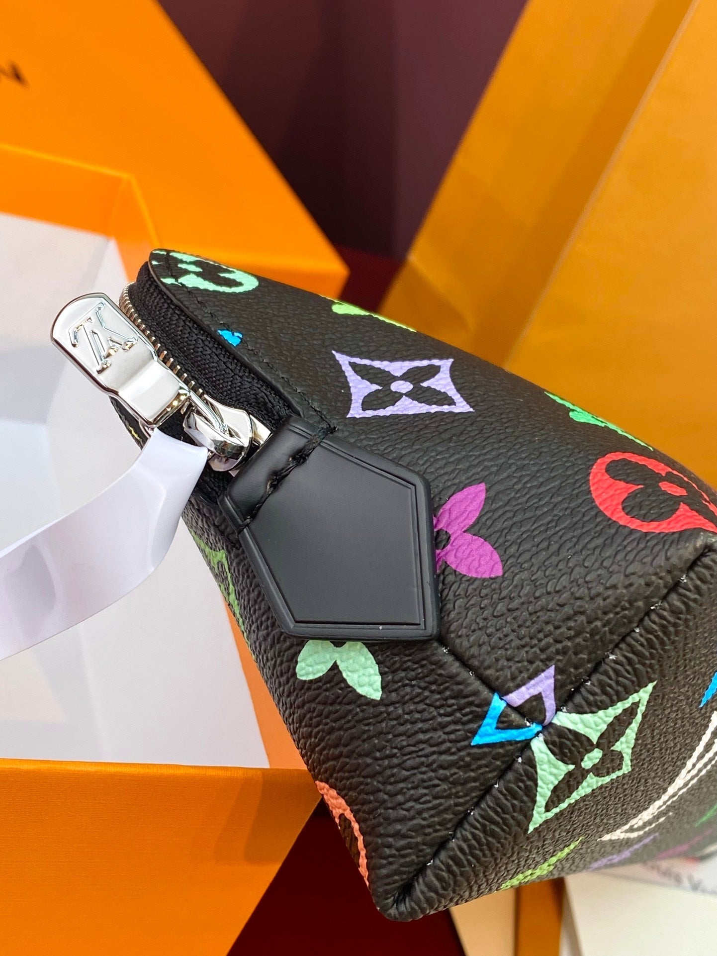 LOUIS VUITTON COSMETIC POUCH PM 19 IN COLORFUL MONOGRAM CANVAS