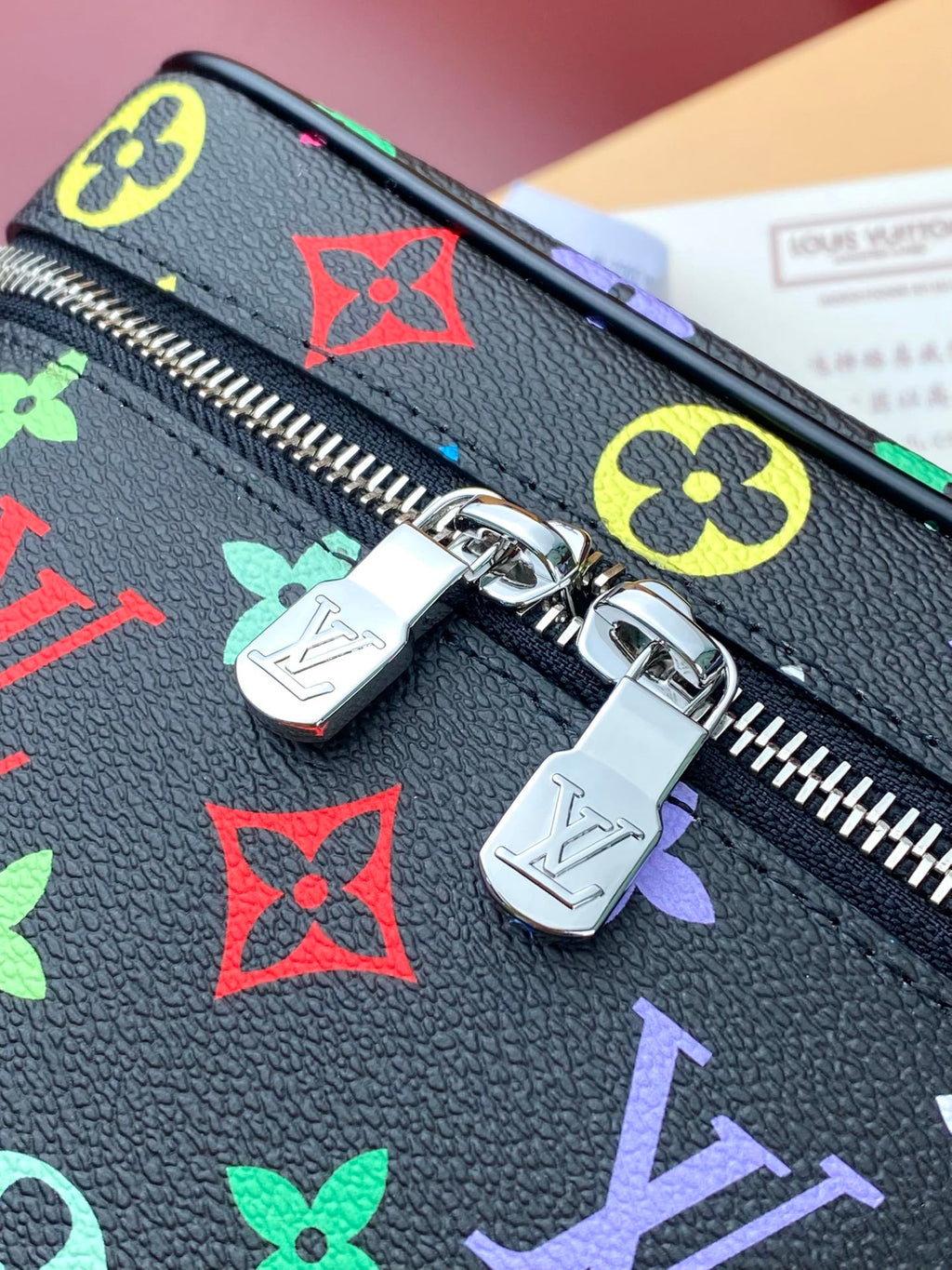 LOUIS VUITTON NICE BB 20 IN COLORFUL MONOGRAM CANVAS SILVER ZIPPER