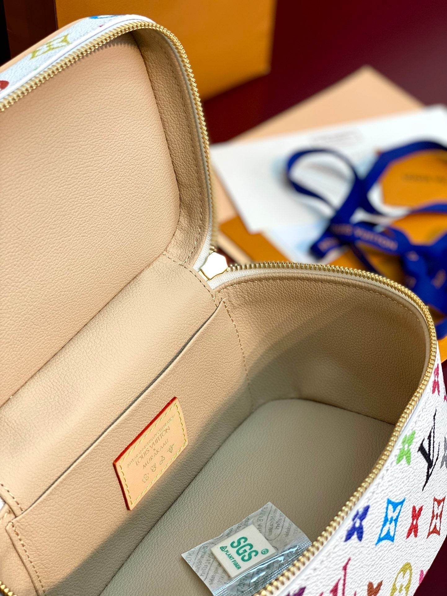 LOUIS VUITTON NICE BB 20 IN MULTICOLOR MONOGRAM CANVAS GOLD ZIPPER