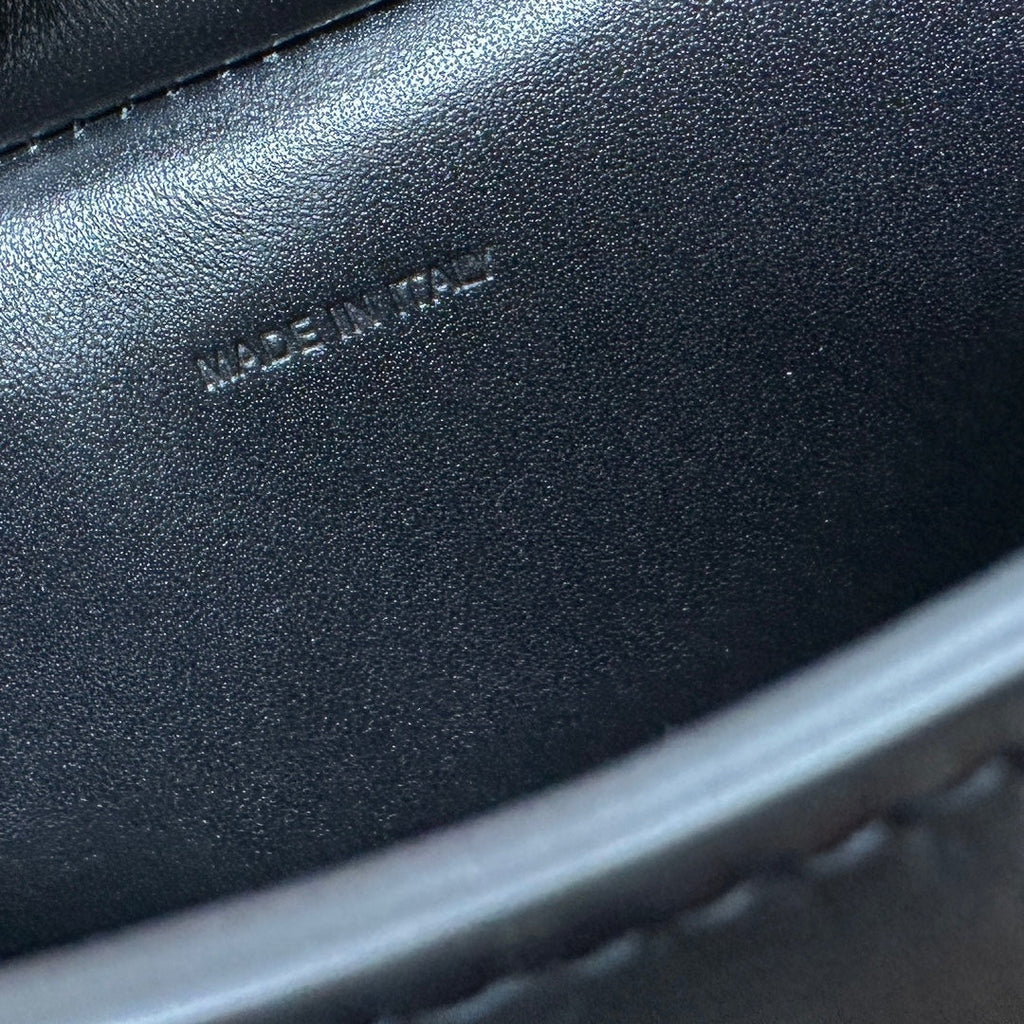 CELINE MINI 22 TILLY BAG IN BLACK SHINNY CALFSKIN