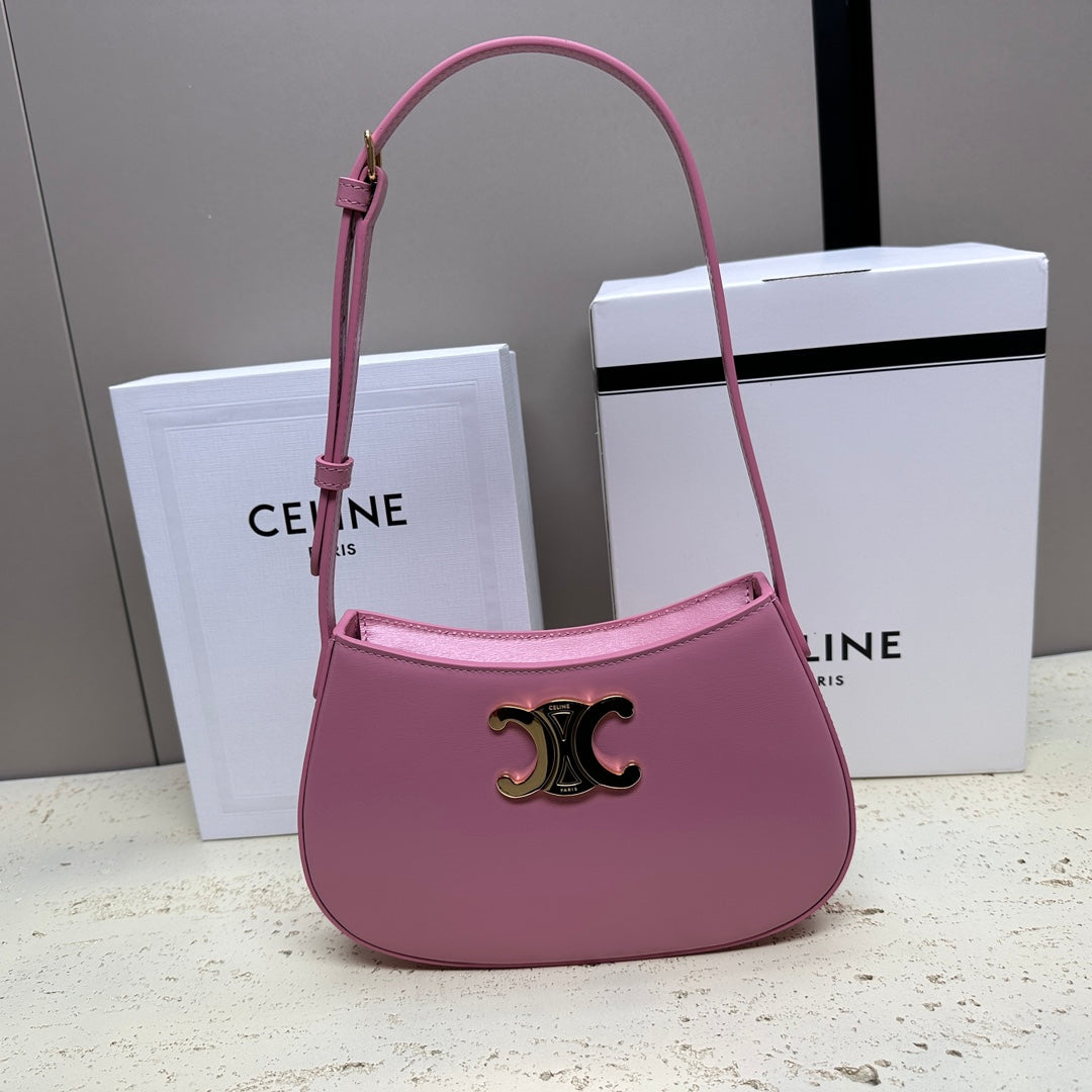 CELINE MINI 22 TILLY BAG IN CREPE PINK SHINNY CALFSKIN