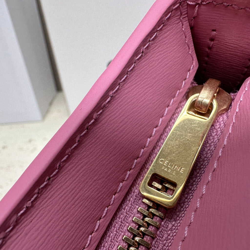 CELINE MINI 22 TILLY BAG IN CREPE PINK SHINNY CALFSKIN