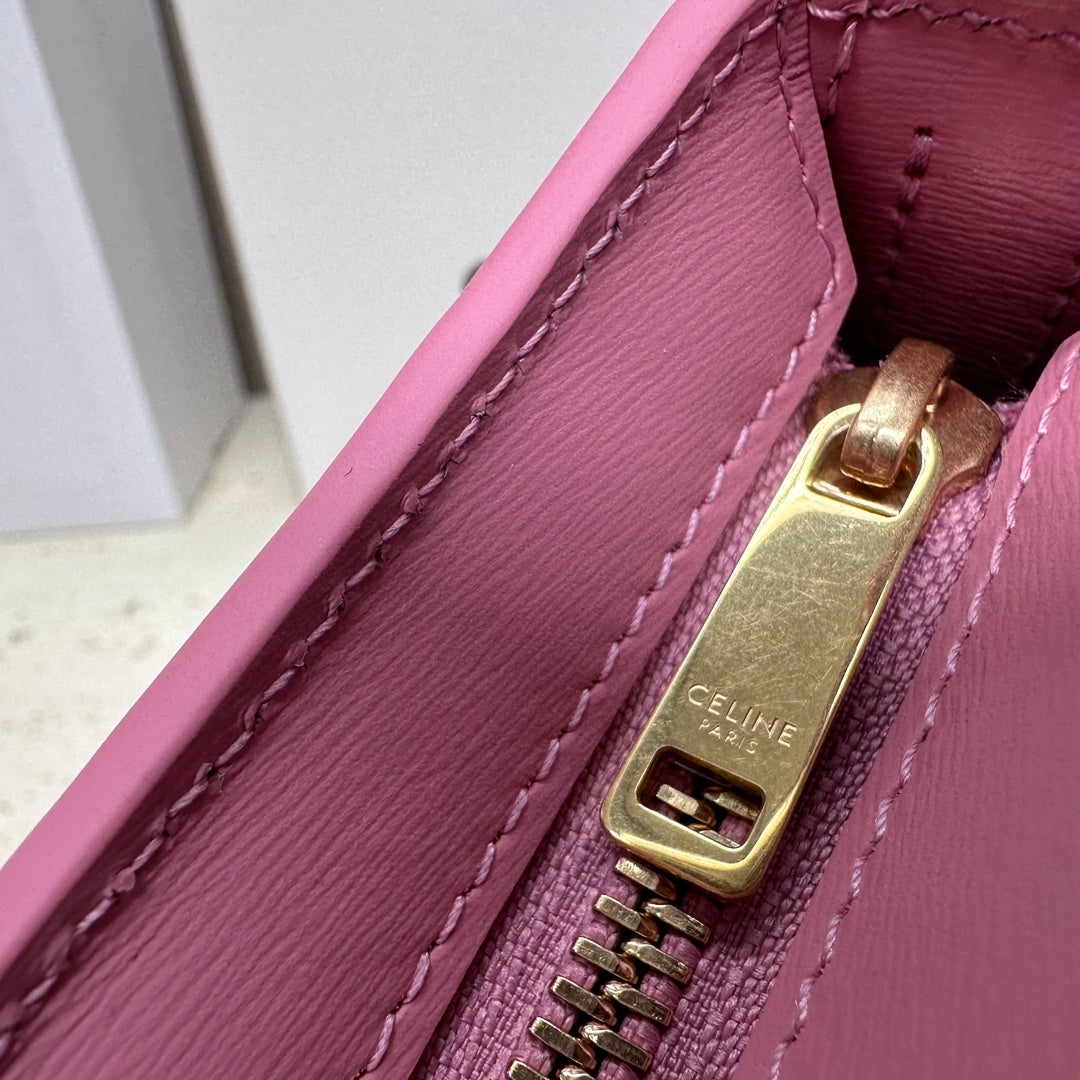 CELINE MINI 22 TILLY BAG IN CREPE PINK SHINNY CALFSKIN