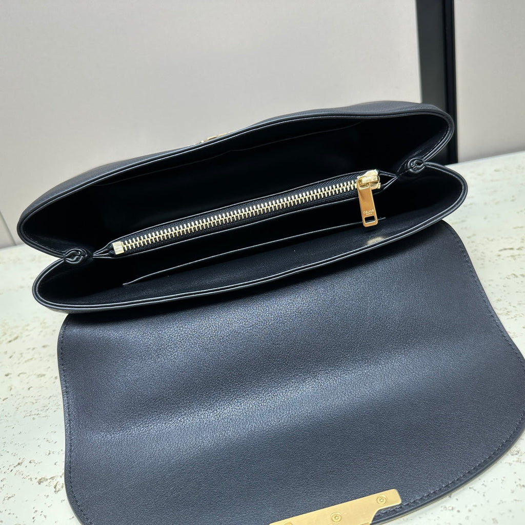 CELINE NINO TEEN MEDIUM 25 BAG IN BLACK SOLF CALFSKIN
