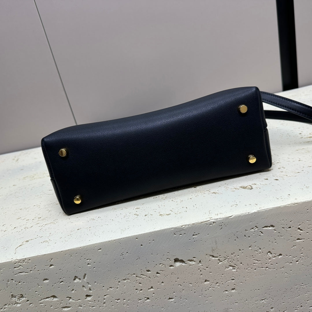 CELINE NINO TEEN MEDIUM 25 BAG IN BLACK SOLF CALFSKIN