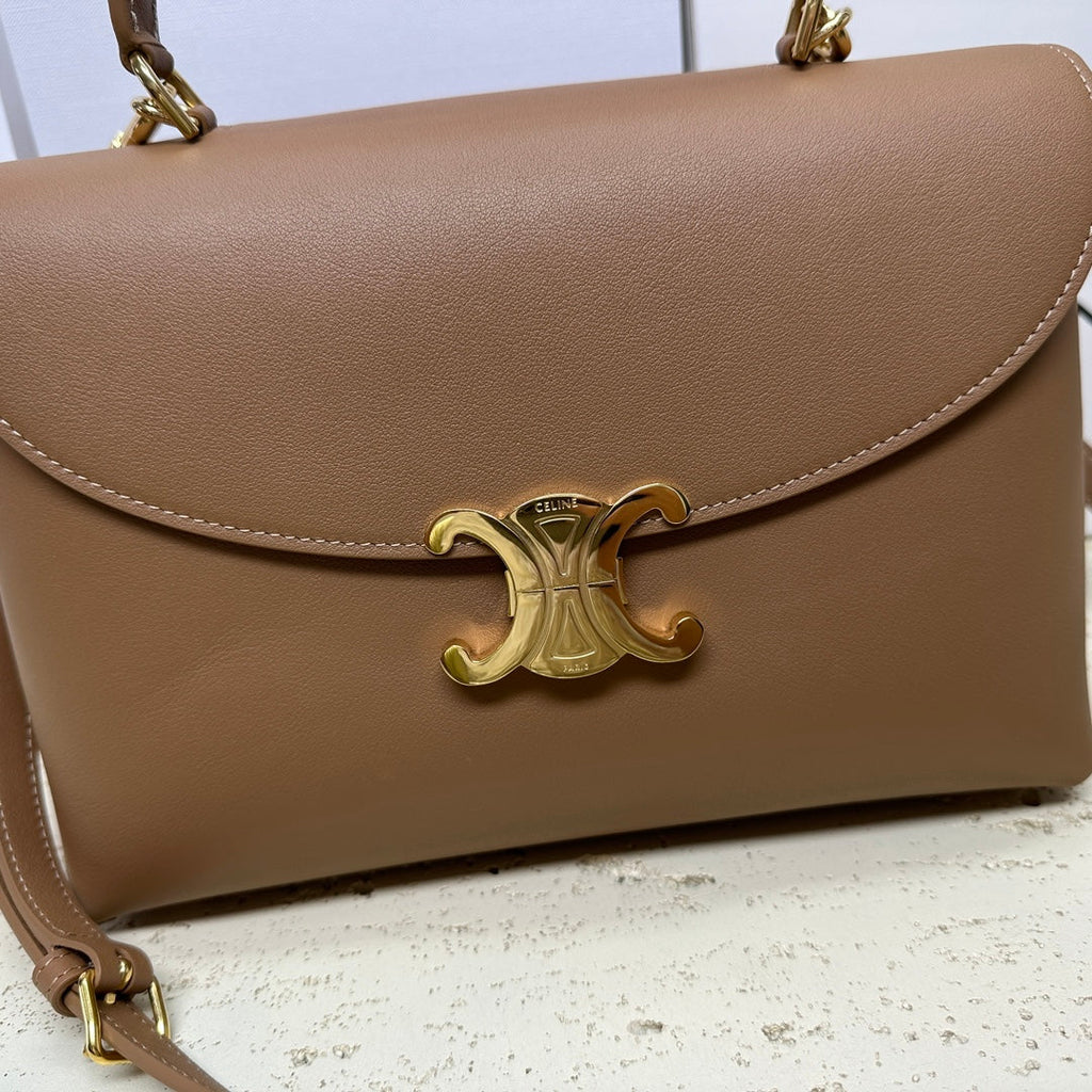 CELINE NINO TEEN MEDIUM 25 BAG IN CHOCOLATE BROWN SOLF CALFSKIN
