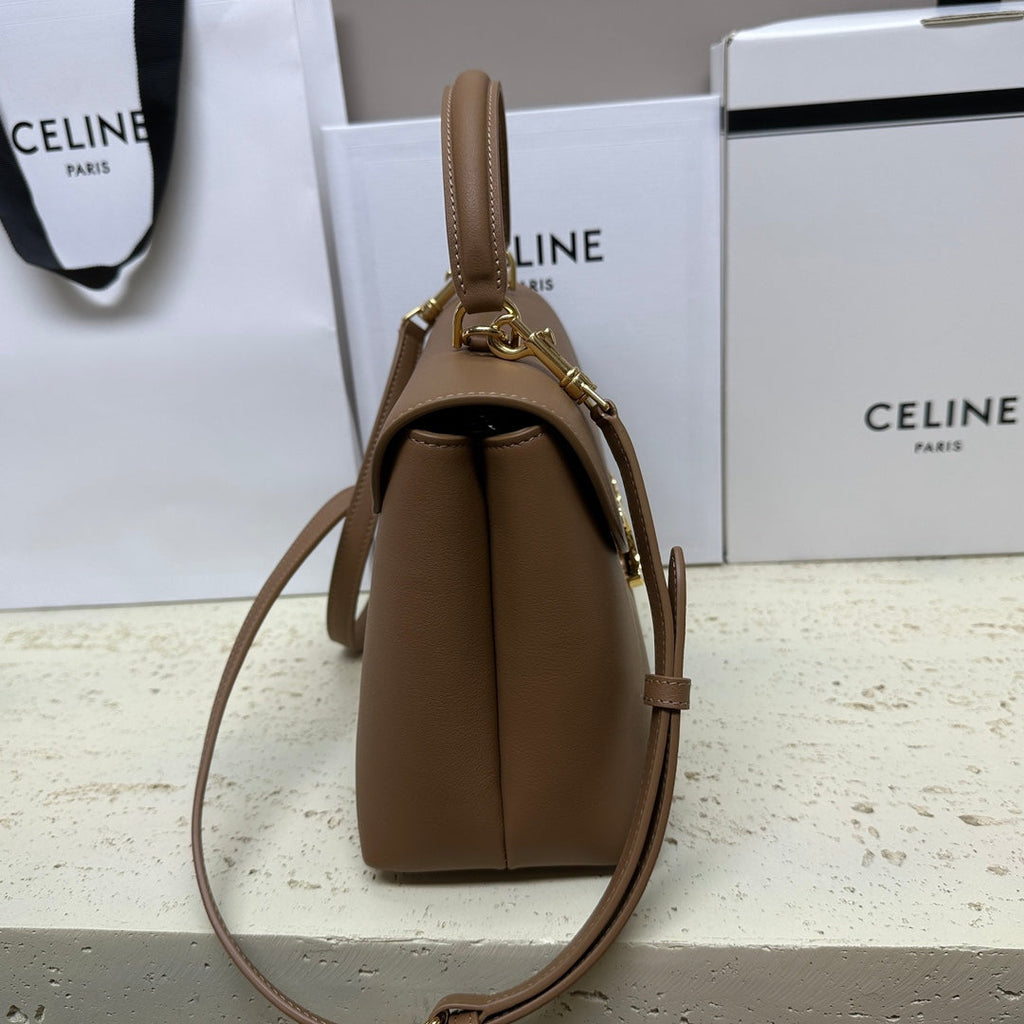 CELINE NINO TEEN MEDIUM 25 BAG IN CHOCOLATE BROWN SOLF CALFSKIN