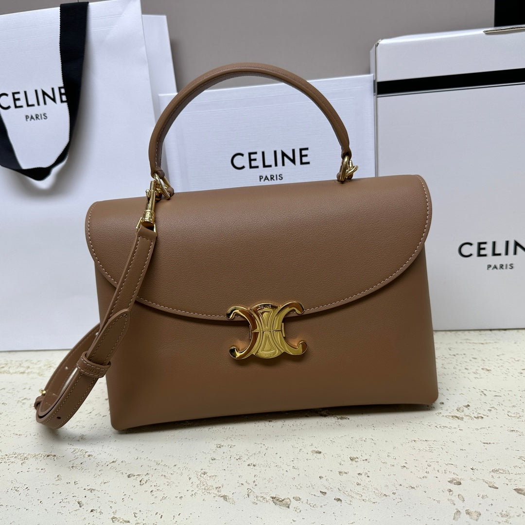 CELINE NINO TEEN MEDIUM 25 BAG IN CHOCOLATE BROWN SOLF CALFSKIN