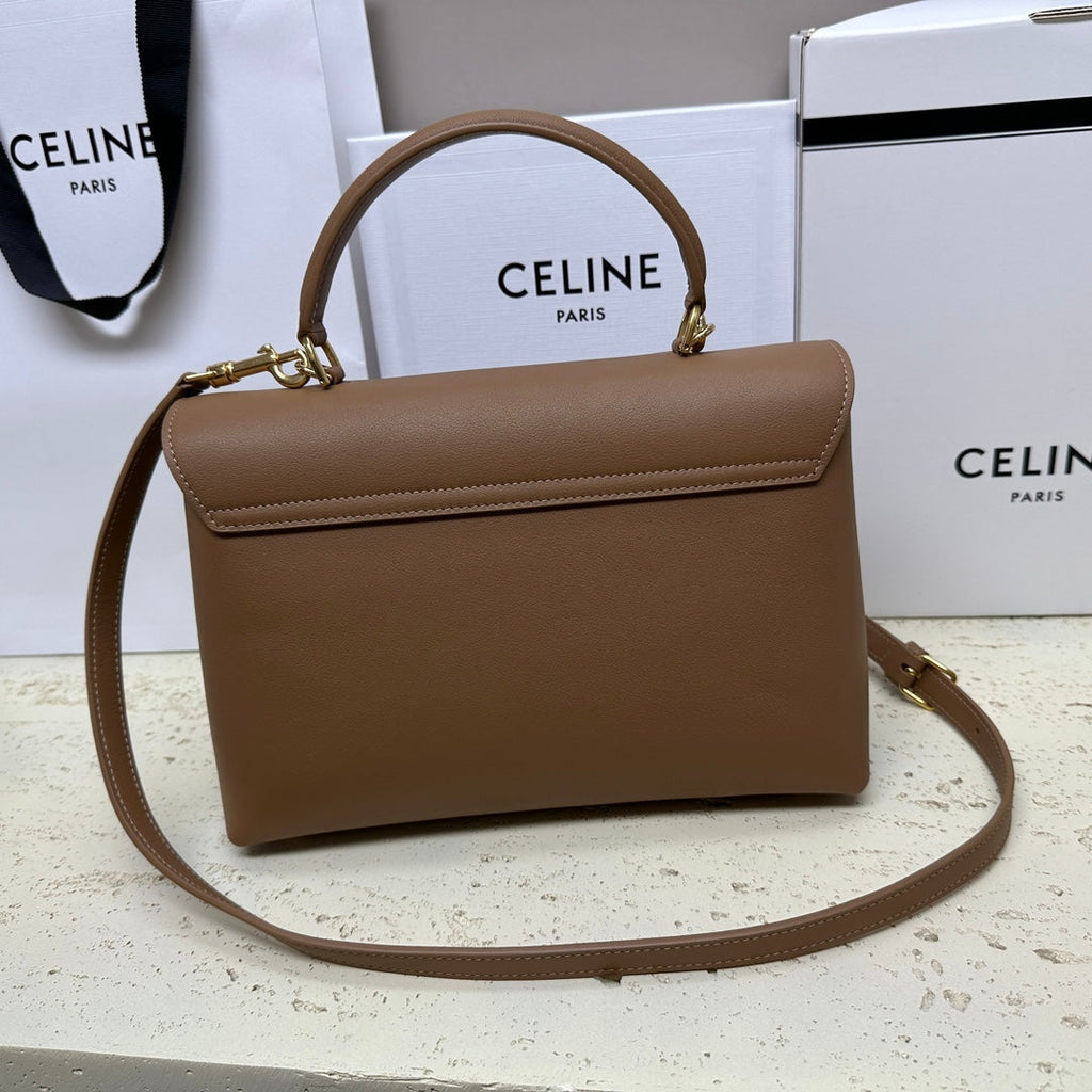 CELINE NINO TEEN MEDIUM 25 BAG IN CHOCOLATE BROWN SOLF CALFSKIN