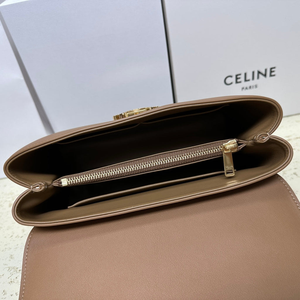 CELINE NINO TEEN MEDIUM 25 BAG IN CHOCOLATE BROWN SOLF CALFSKIN