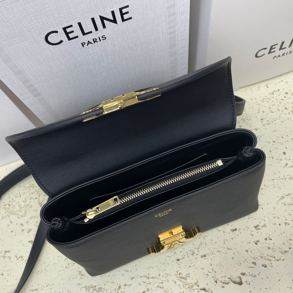 CELINE NINO TEEN 20 BAG IN BLACK SOLF CALFSKIN