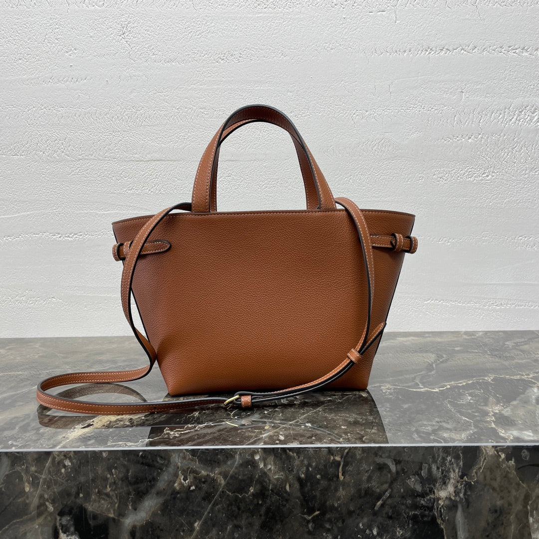 CELINE MINI CABAS ANAÏS CUIR TRIOMPHE 21 IN BRONZE ORANGE GRAINED CALFSKIN