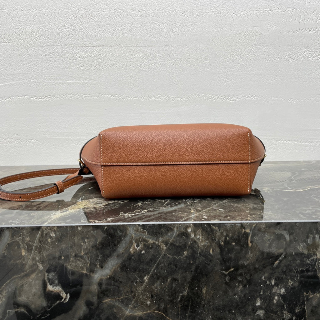 CELINE MINI CABAS ANAÏS CUIR TRIOMPHE 21 IN BRONZE ORANGE GRAINED CALFSKIN