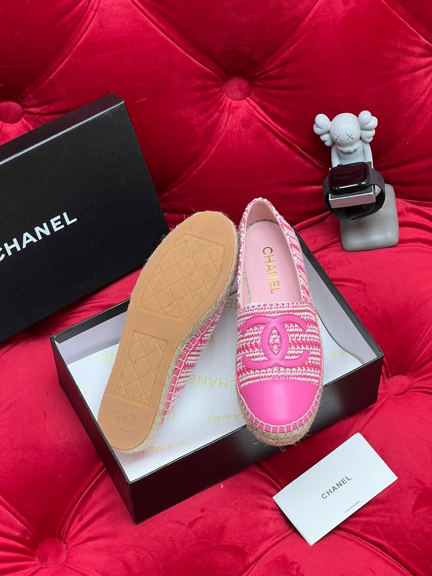 CHANEL LOAFERS IN LIGHT PINK LAMBSKIN