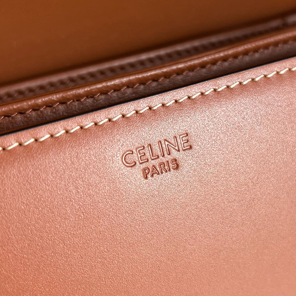 CELINE CLASSIQUE TRIOMPHE 22 TAN SMOOTH CALFSKIN