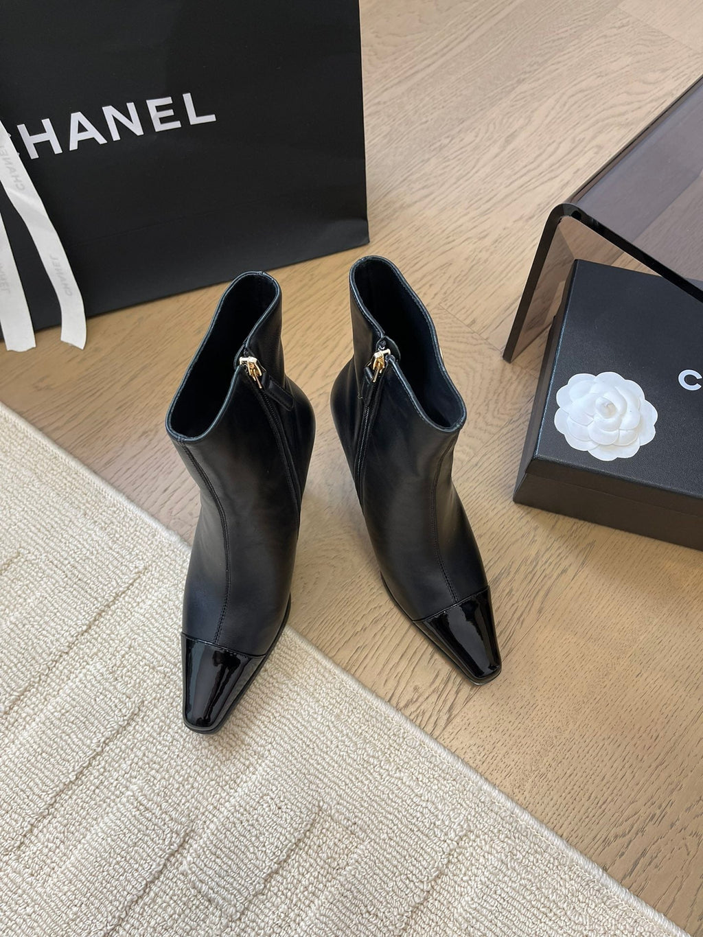 CHANEL BONGADE BOOTS IN BLACK CALFSKIN