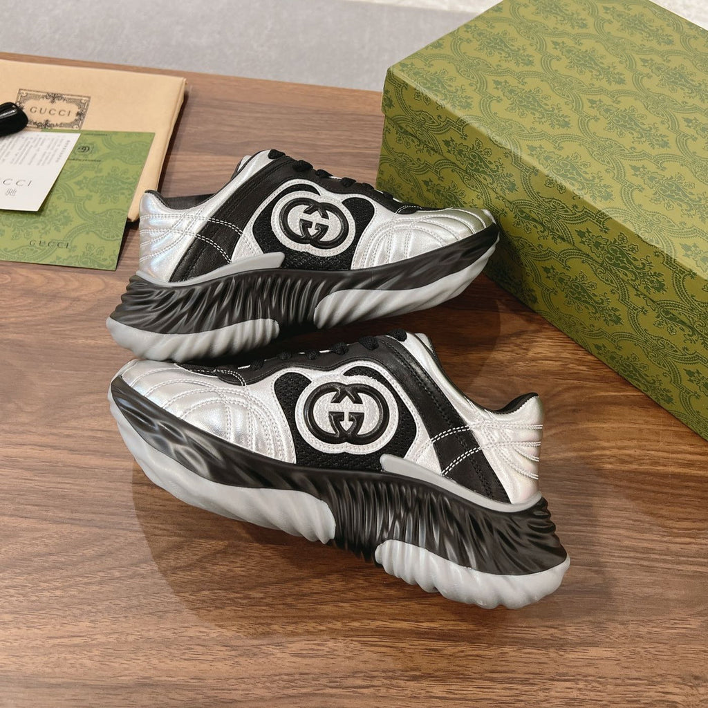 GUCCI RIPPLE SNEAKER BLACK Silver