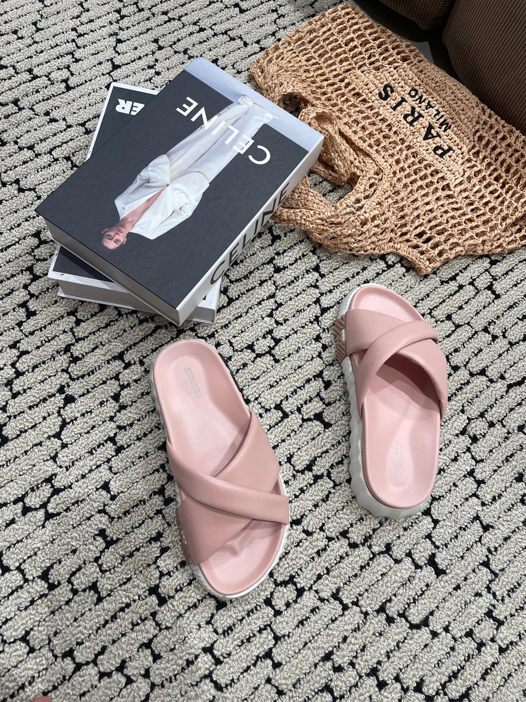 HERMES INFRA SANDAL LIGHT PINK CALFSKIN