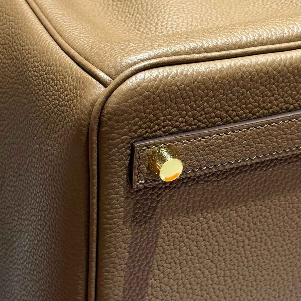 HERMES 25S  BIRKIN 30 IN DARK BROWN CALFSKIN GOLD HARDWARE