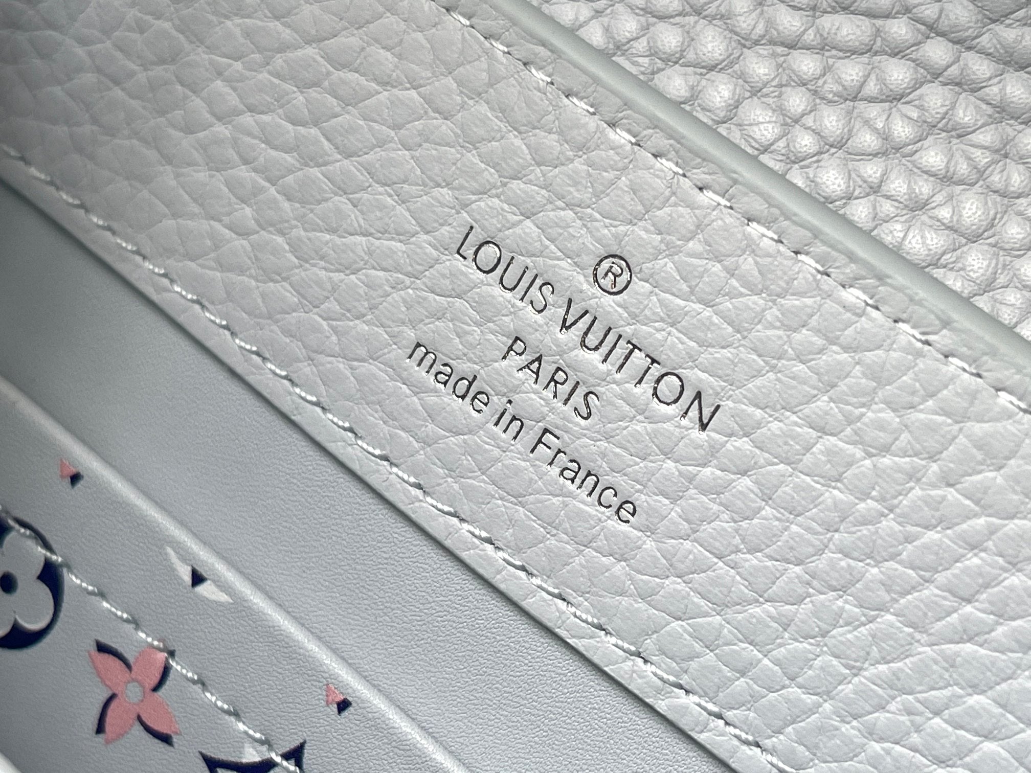 LOUIS VUITTON CAPUCINES MINI 21 IN CHROME GRAY TAURILLON SILVER HARDWARE