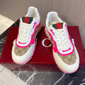 GUCCI Retro Sneakers for Couples White Shocking Pink