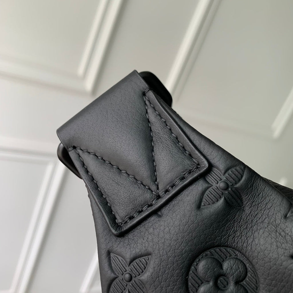 LOUIS VUITTON RUSH BUMBAG 30 IN BLACK MONOGRAM SHADOW CALFSKIN