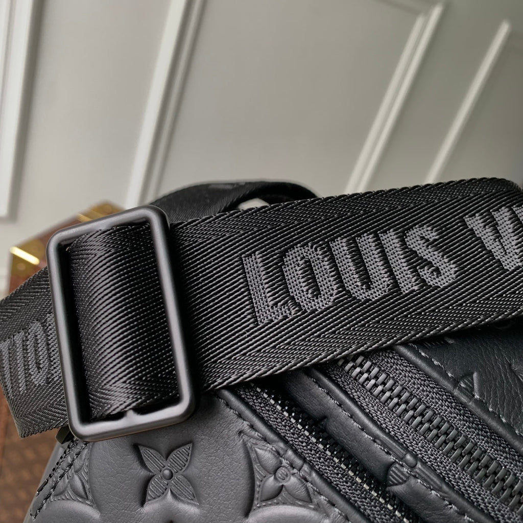 LOUIS VUITTON RUSH BUMBAG 30 IN BLACK MONOGRAM SHADOW CALFSKIN