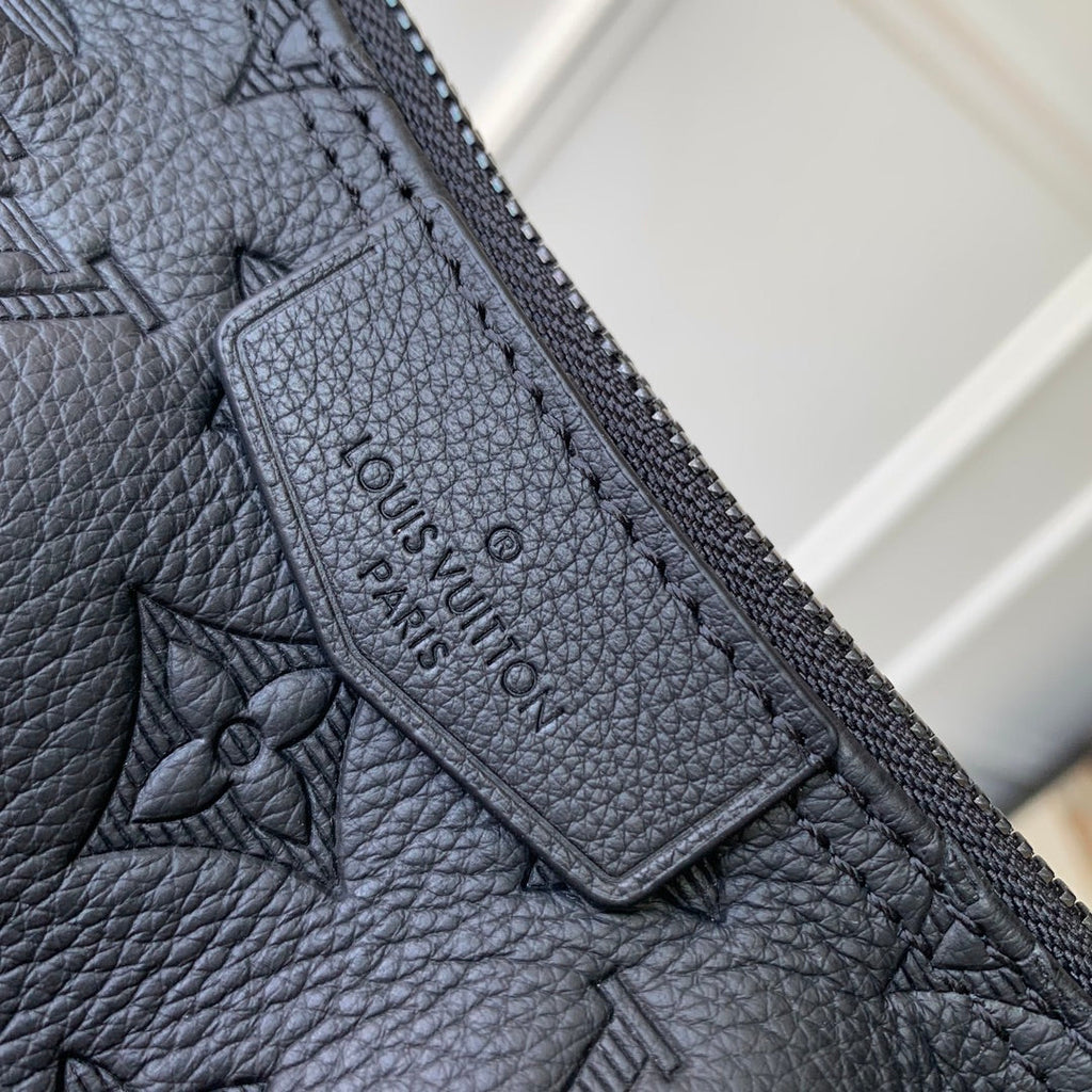 LOUIS VUITTON HAMAC BAG 28 IN BLACK MONOGRAM SHADOW