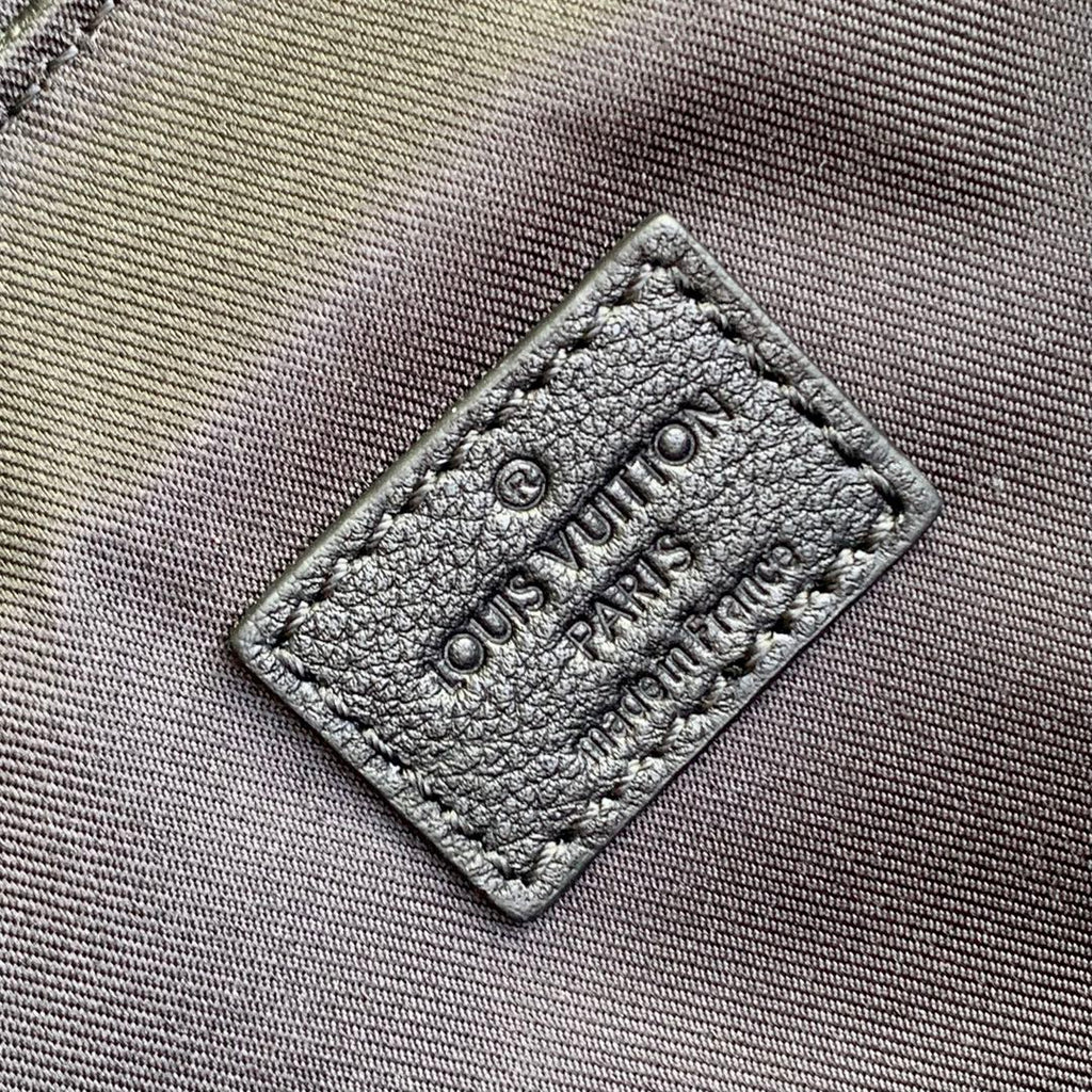 LOUIS VUITTON GETAWAY BACKPACK 50 IN BLACK MONOGRAM ECLIPSE CANVAS AND CALFSKIN EMBOSSED LOGO