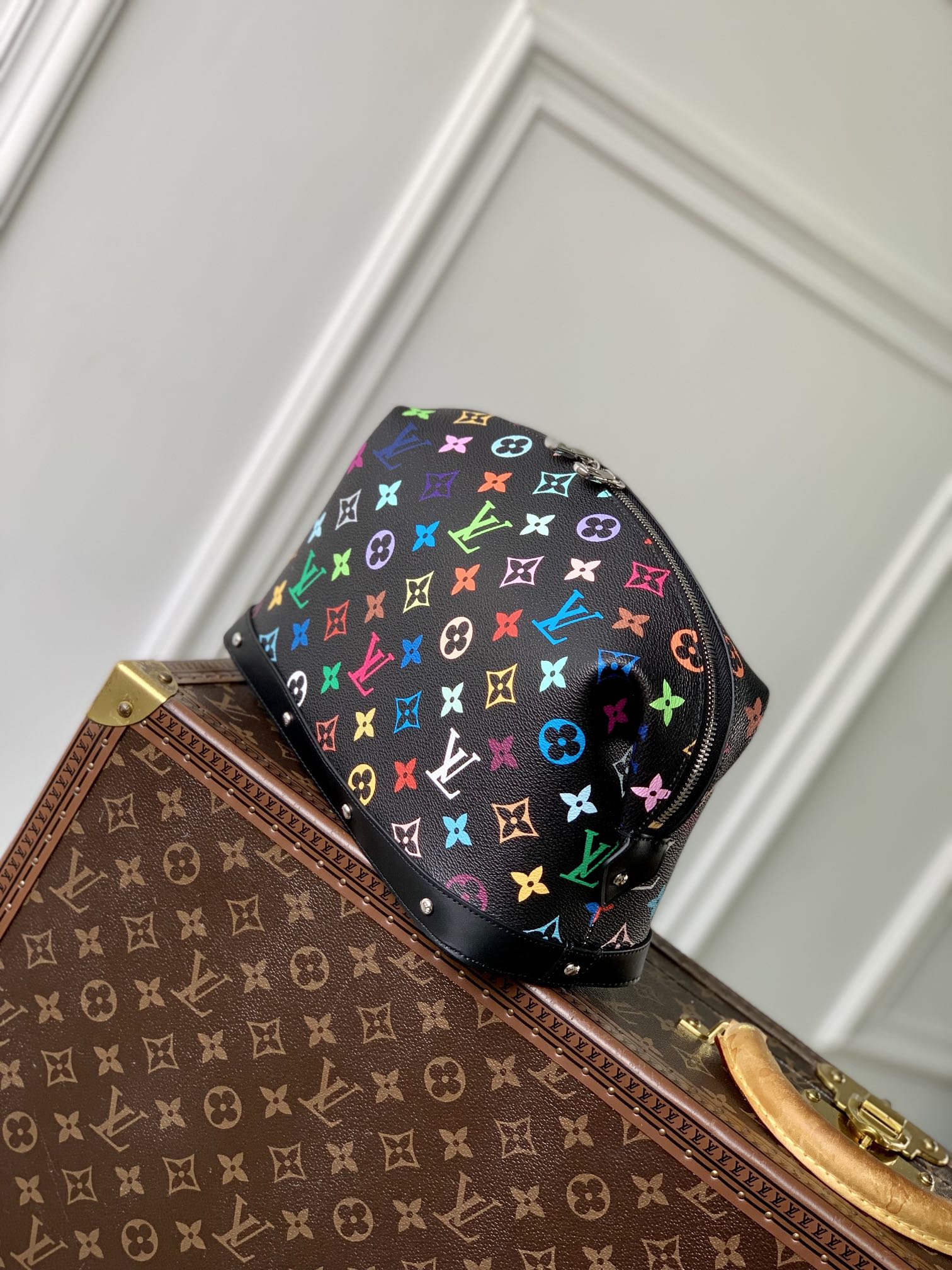 LOUIS VUITTON COSMETIC POUCH GM 27 IN COLORFUL MONOGRAM CANVAS