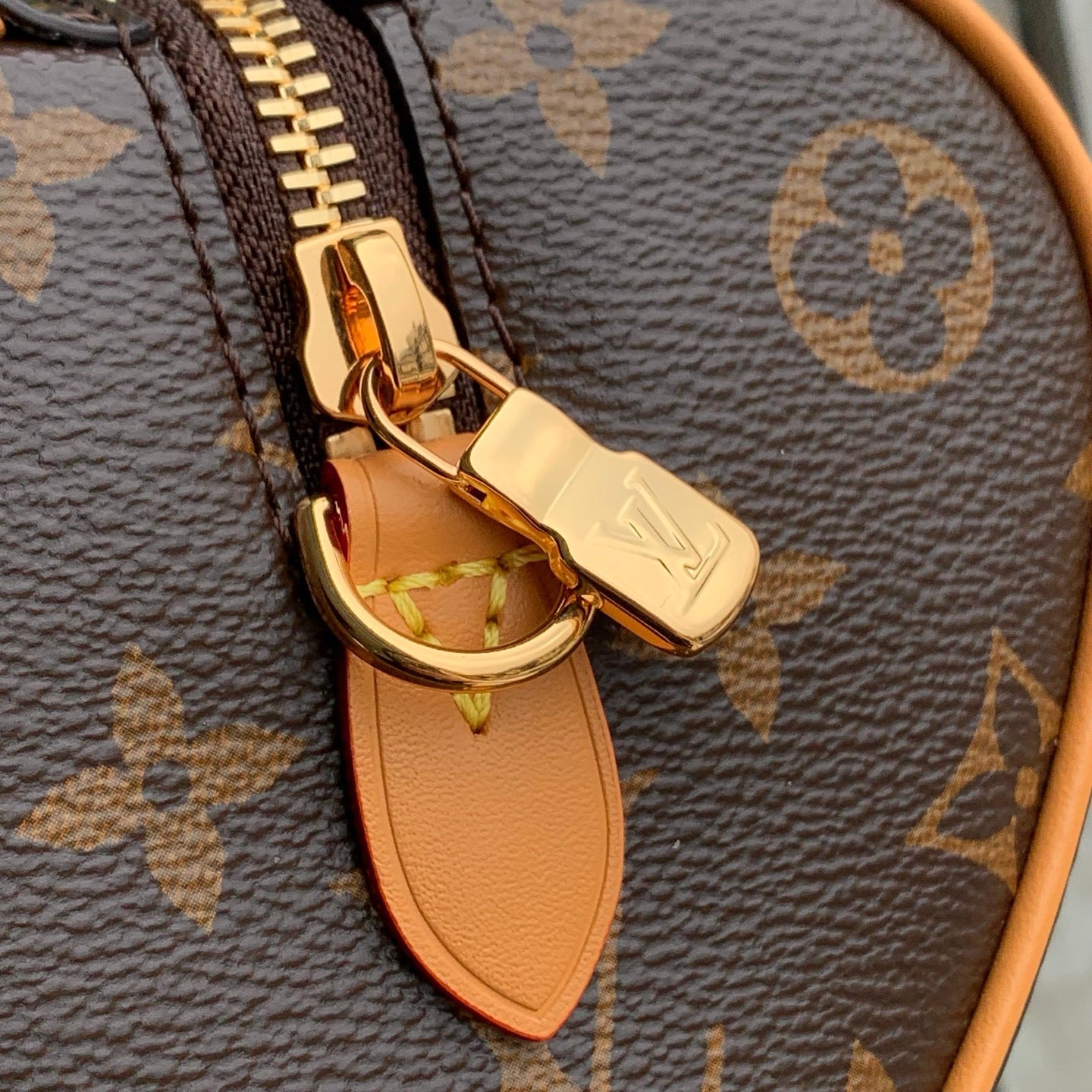 LOUIS VUITTON NANO SPEEDY DATING 18 IN BROWN COATED CANVAS GOLD HARDWARE