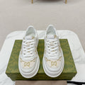 GUCCI TRAINER WHITE CALFSKIN WITH PATTERN