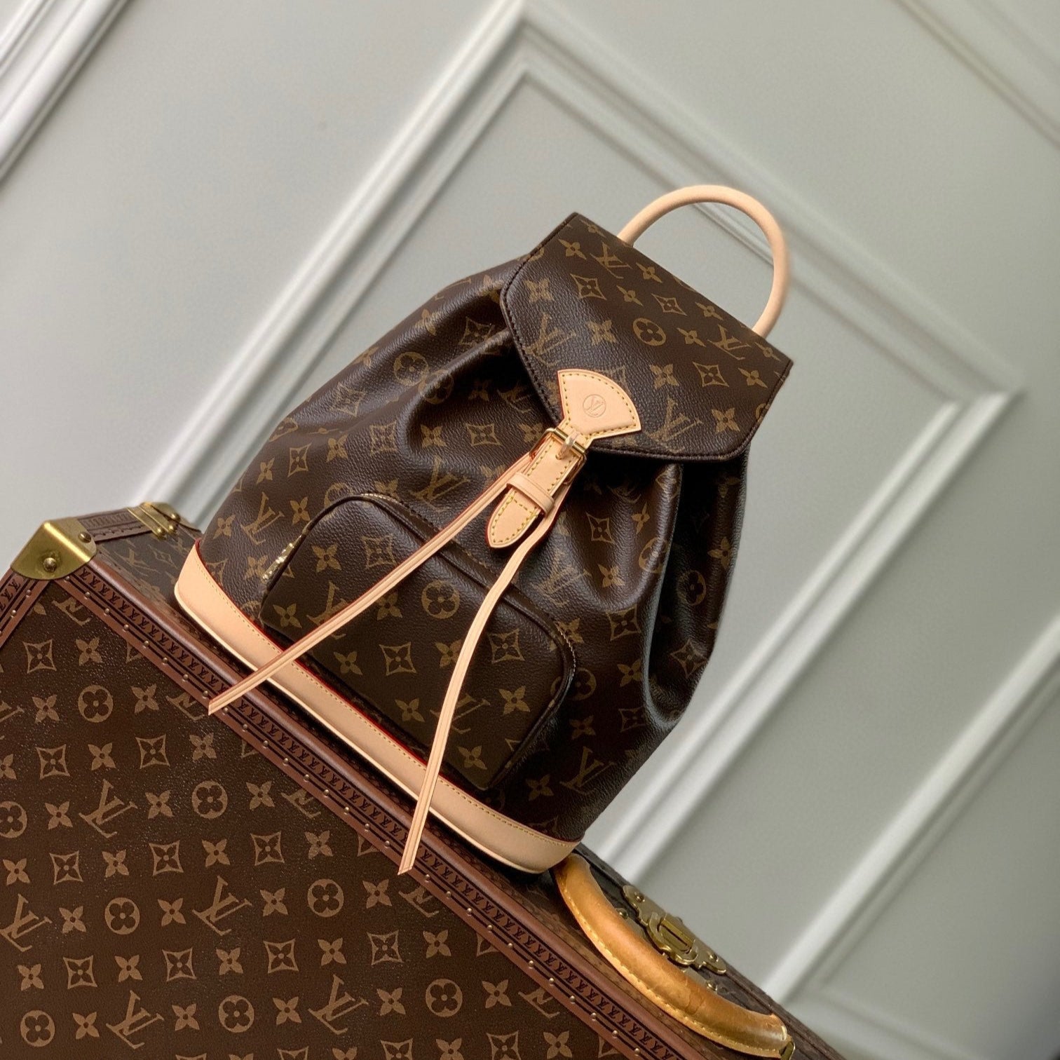 LOUIS VUITTON MONTSOURIS BACKPACK PM 30 IN BROWN MONOGRAM CANVAS