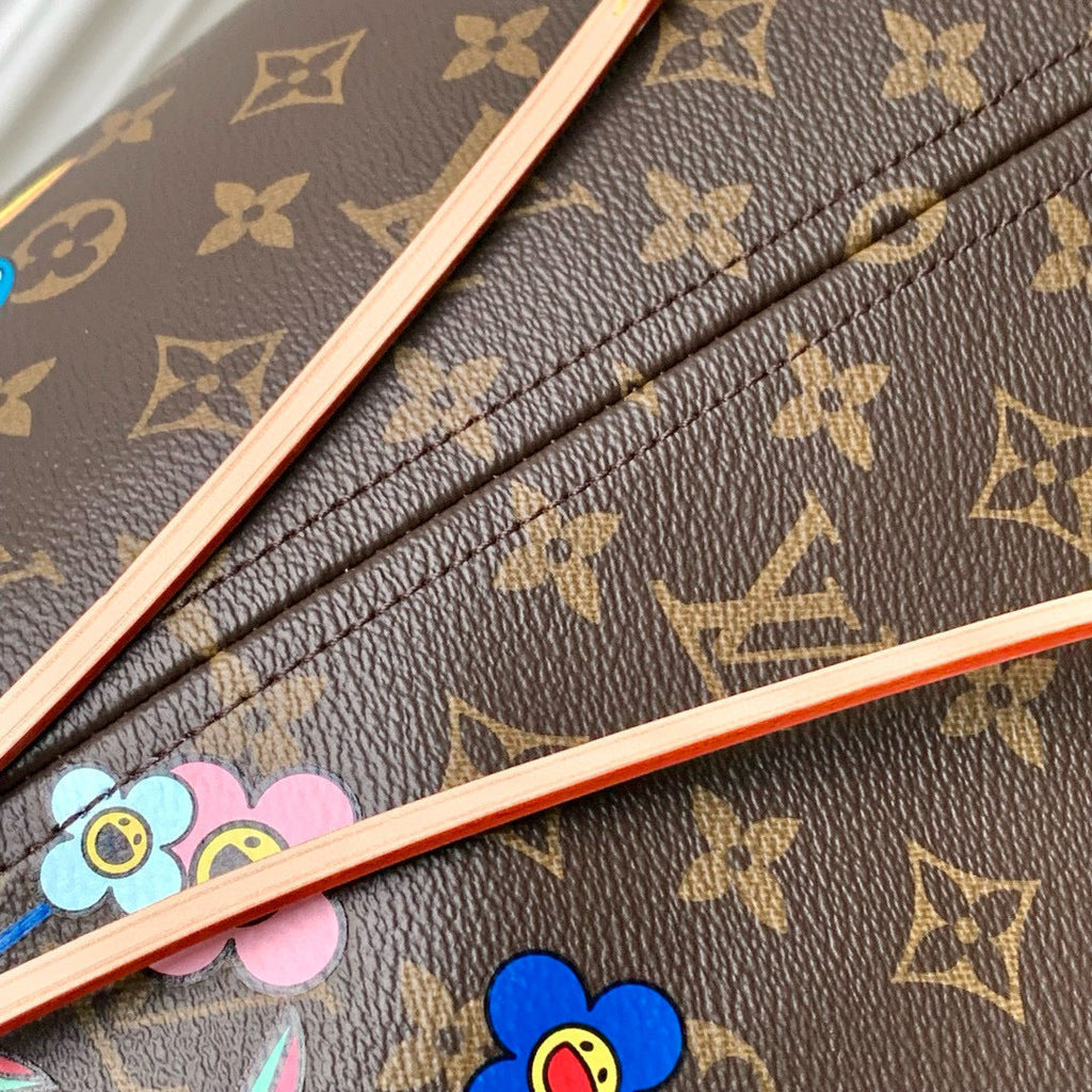 LOUIS VUITTON NEVERFULL TOTE BAG 31 IN MULTICOLOR FLORAL CANVAS