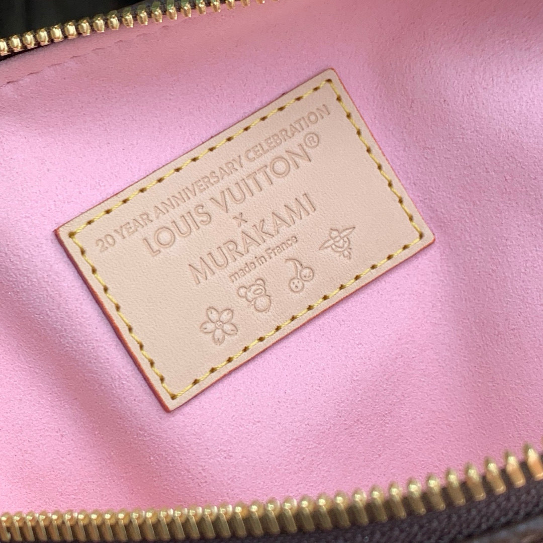 LOUIS VUITTON SPEEDY BANDOULIÈRE CHERRY BLOSSOM 25 IN SAKURA BROWN MONOGRAM COATED CANVAS
