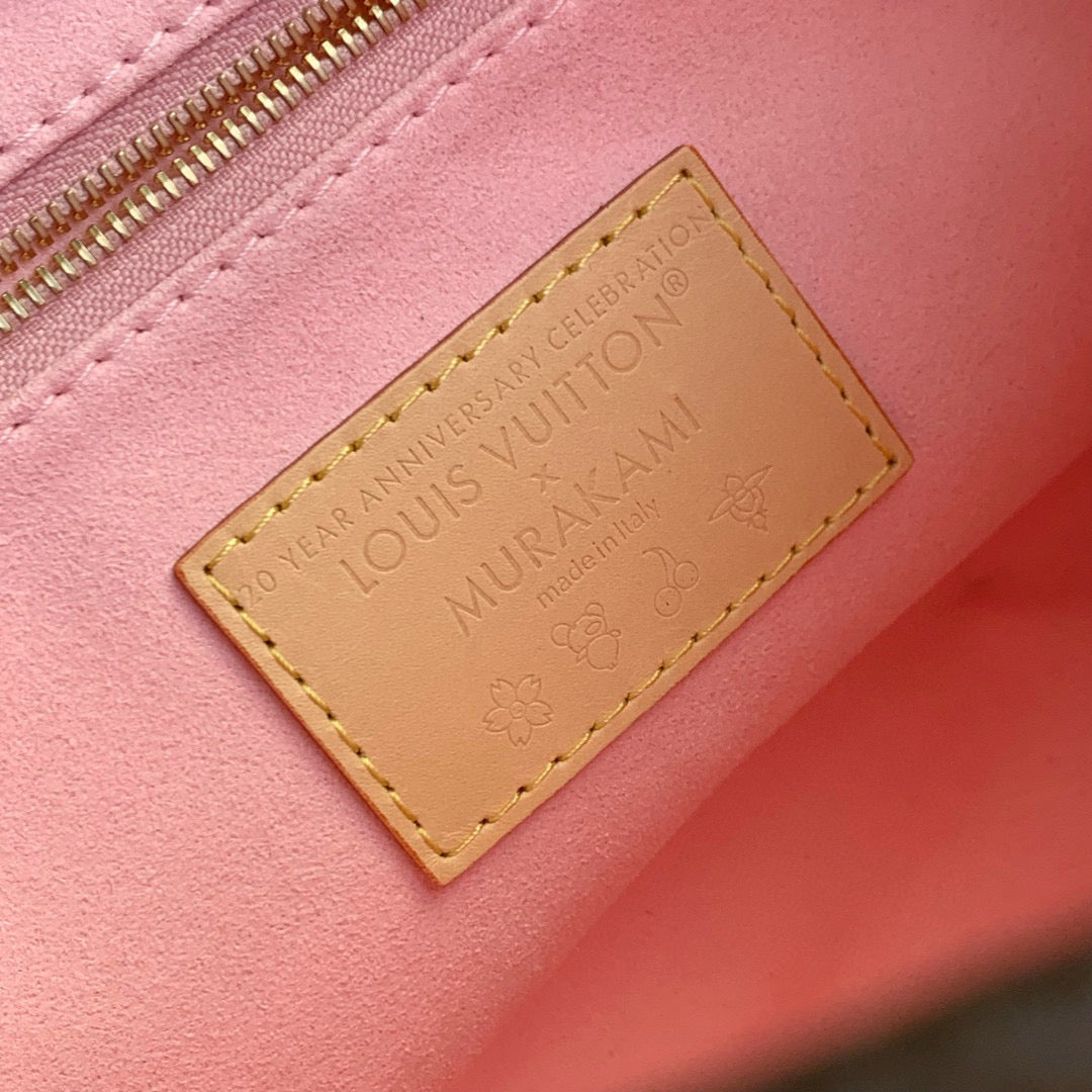 LOUIS VUITTON ONTHEGO PM CHERRY BLOSSOM IN SAKURA BROWN MONOGRAM COATED CANVAS