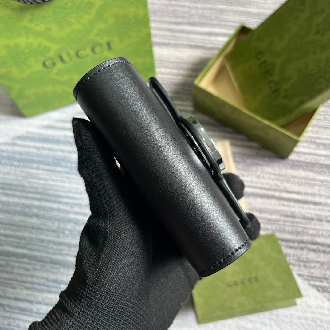 GUCCI MINI WALLET 11 IN BLACK CALFSKIN