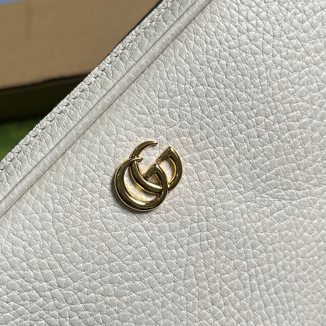 GUCCI MARMONT MINI 18 BAG IN WHITE CALFSKIN