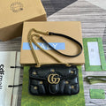 GUCCI MARMONT SMALL 22 BAG IN BLACK LAMBSKIN