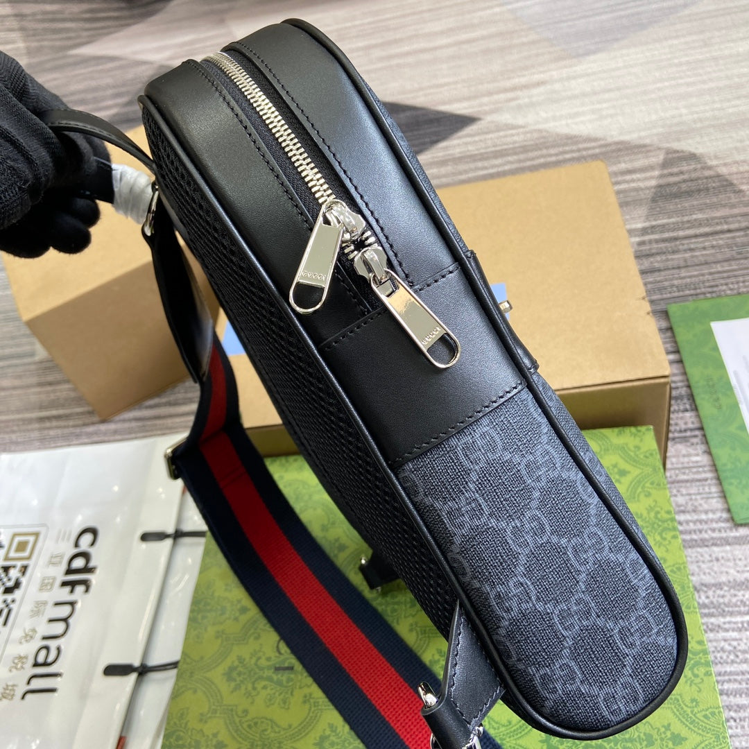 GUCCI CROSS-BODY BAG 29 BLACK CANVAS