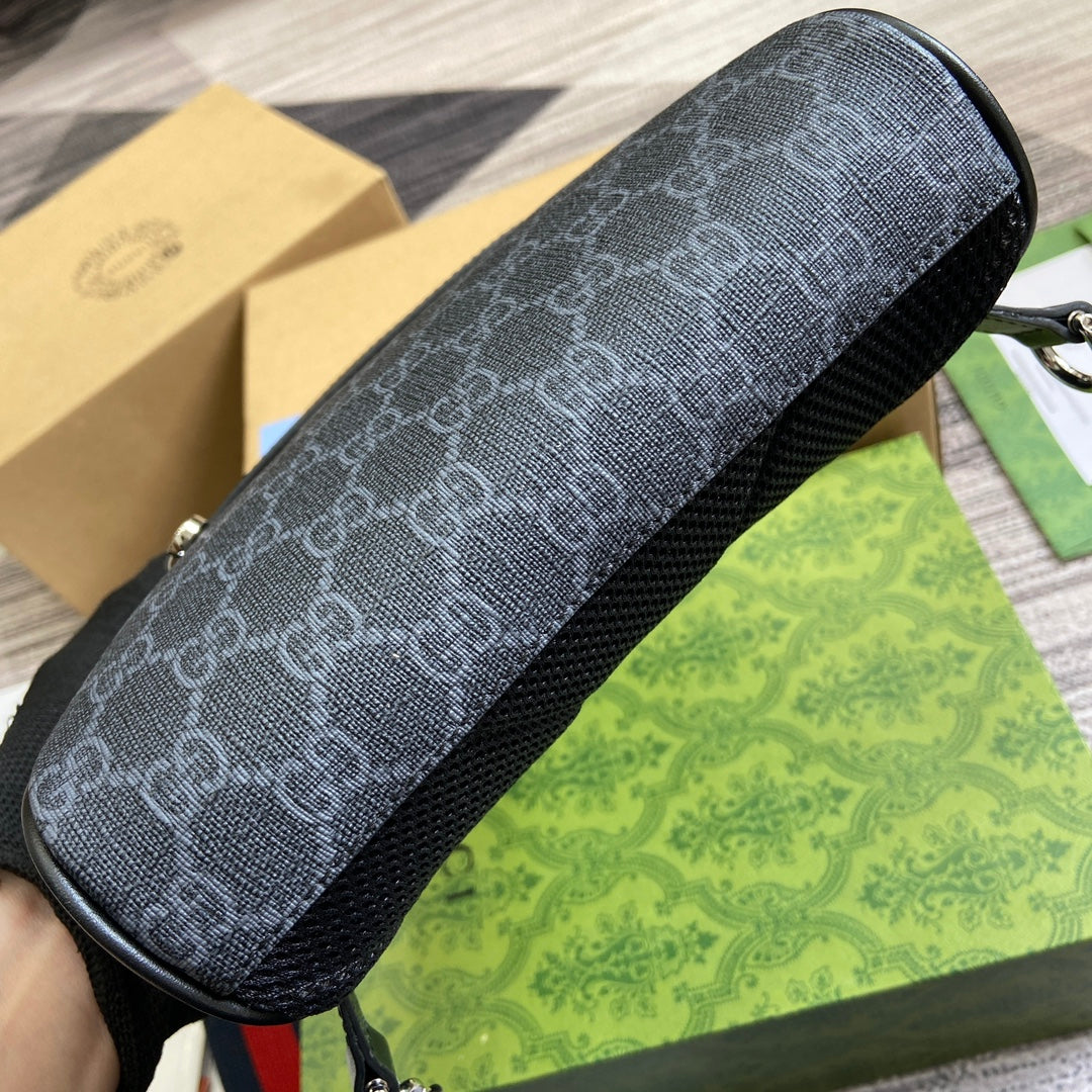 GUCCI CROSS-BODY BAG 29 BLACK CANVAS