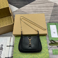GUCCI JACKIE NOTTE MINI BAG 19 IN BLACK CALFSKIN GOLD HARDWARE