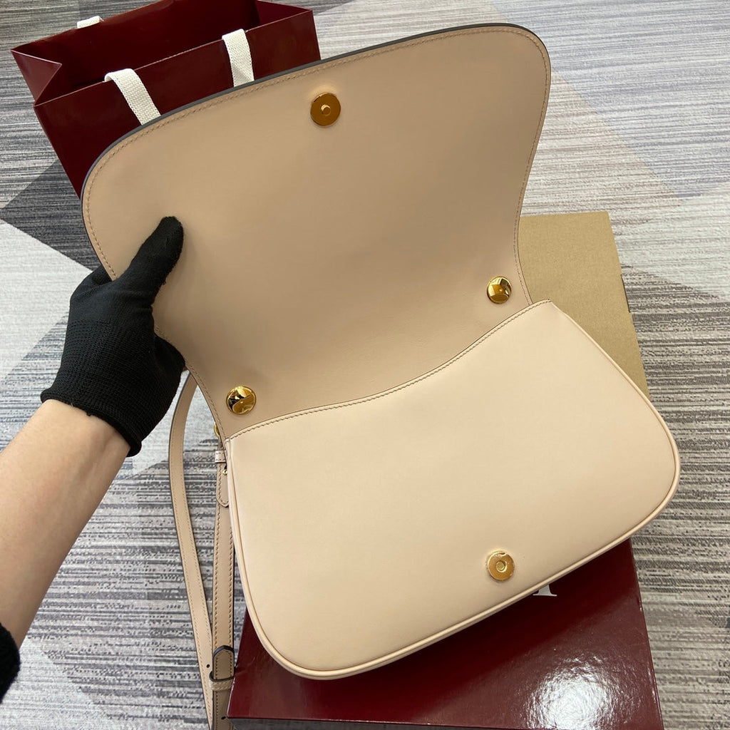 GUCCI BLONDIE MEDIUM SHOULDER BAG 32 IN BEIGE CALFSKIN GOLD HARDWARE
